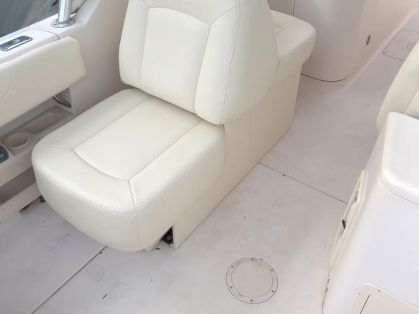 Grady-White dual console seat reupholstery — after, photo 1 of 13