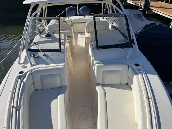 Grady-White twin-engine boat seating reupholstery — after, photo 8 of 9