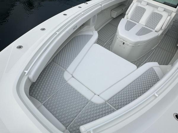 HCB center console diamond-stitch upholstery — after, photo 2 of 15