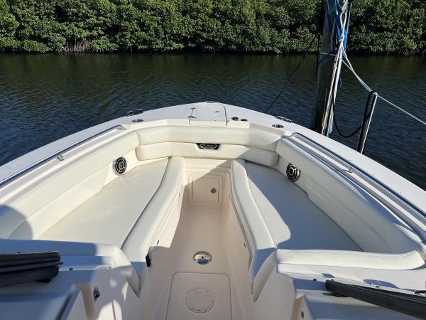 Grady-White twin-engine boat seating reupholstery — after, photo 6 of 9