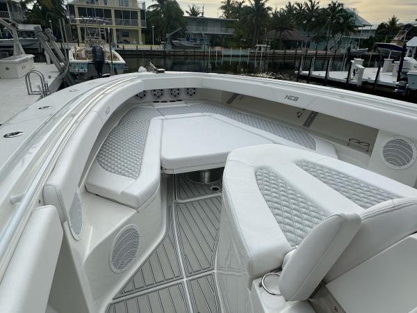 HCB center console diamond-stitch upholstery — after, photo 12 of 15