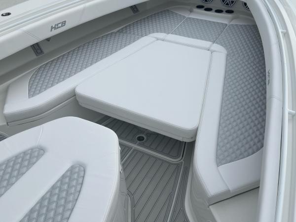 HCB center console diamond-stitch upholstery — after, photo 5 of 15
